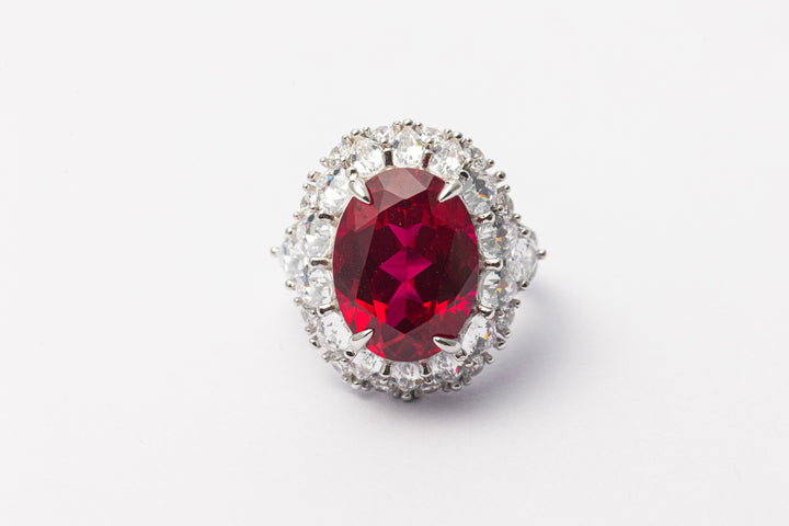 Nysera Pigeon Ruby Oval Ring