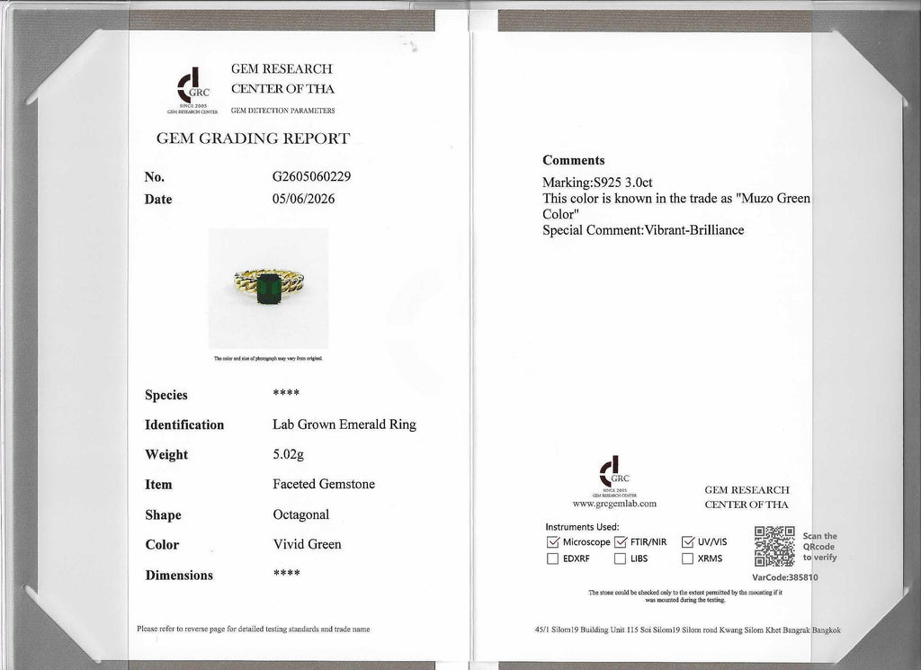 Nysera Muzo Emerald Octagon Ring