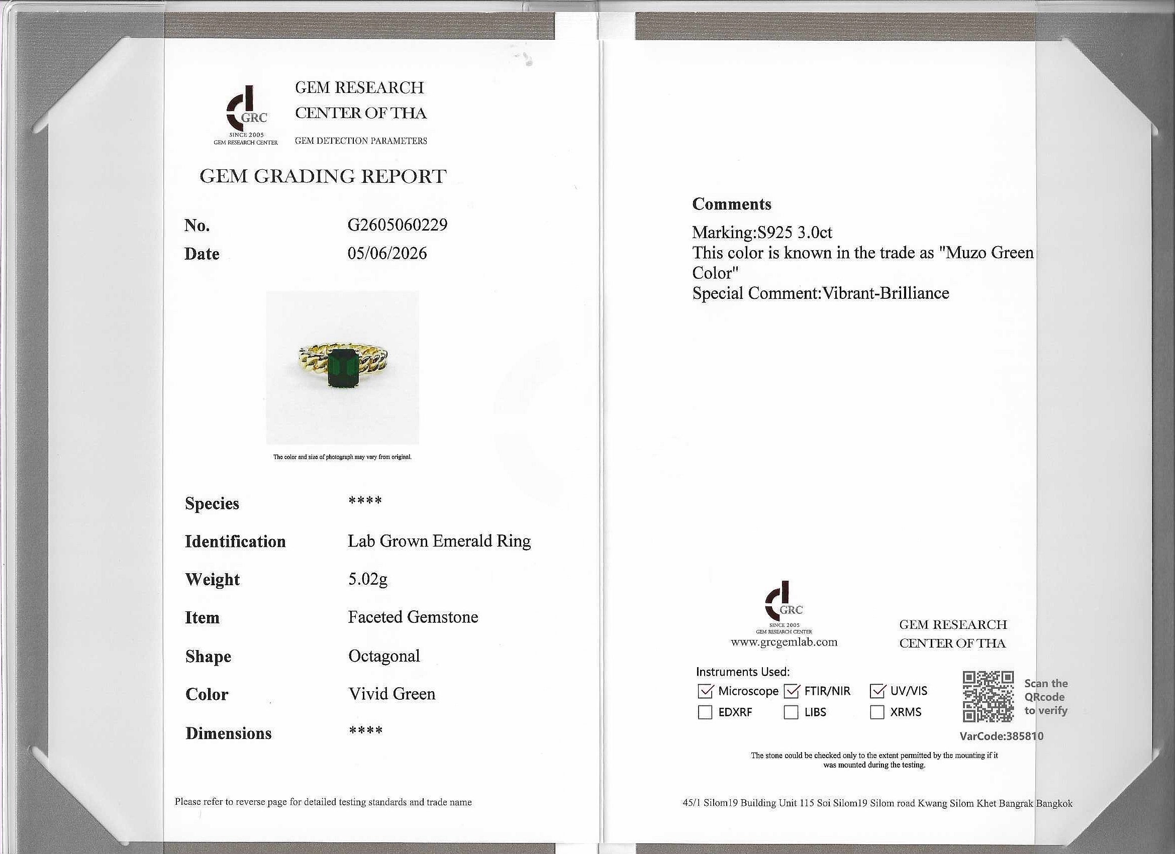 Nysera Muzo Emerald Octagon Ring