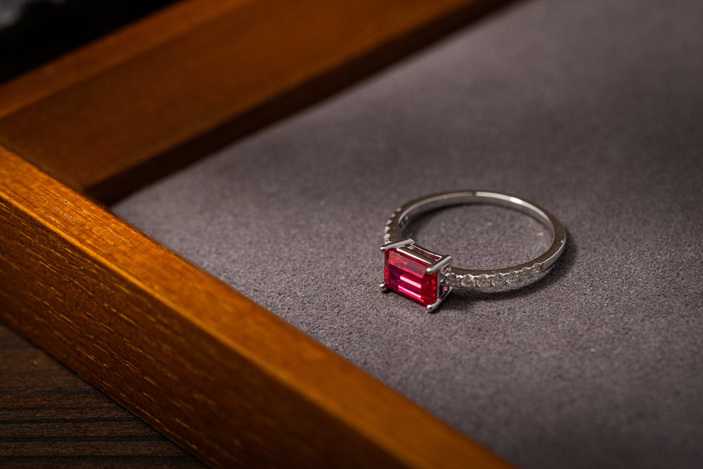 Nysera Pigeon Ruby Octagon Ring