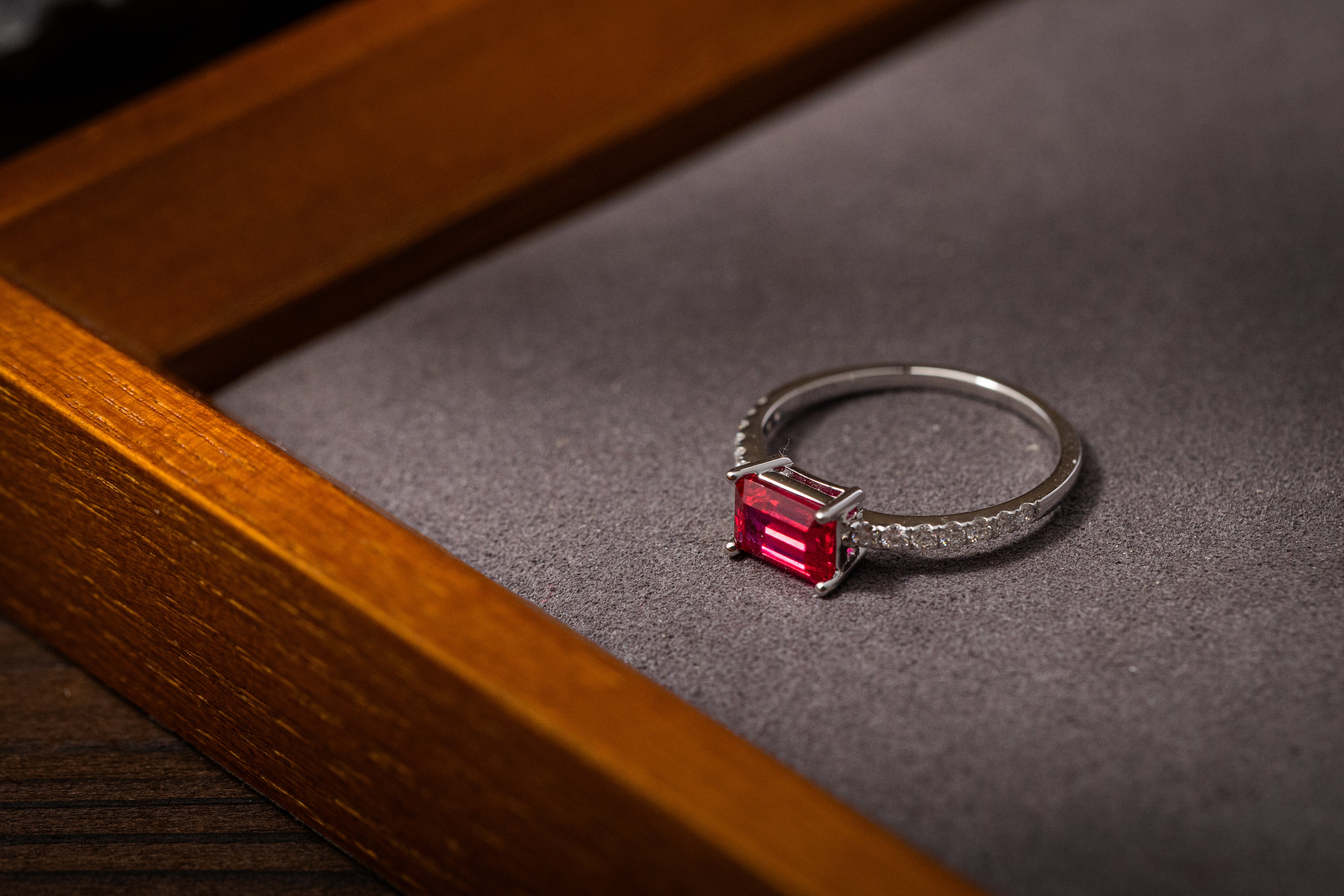 Nysera Pigeon Ruby Octagon Ring