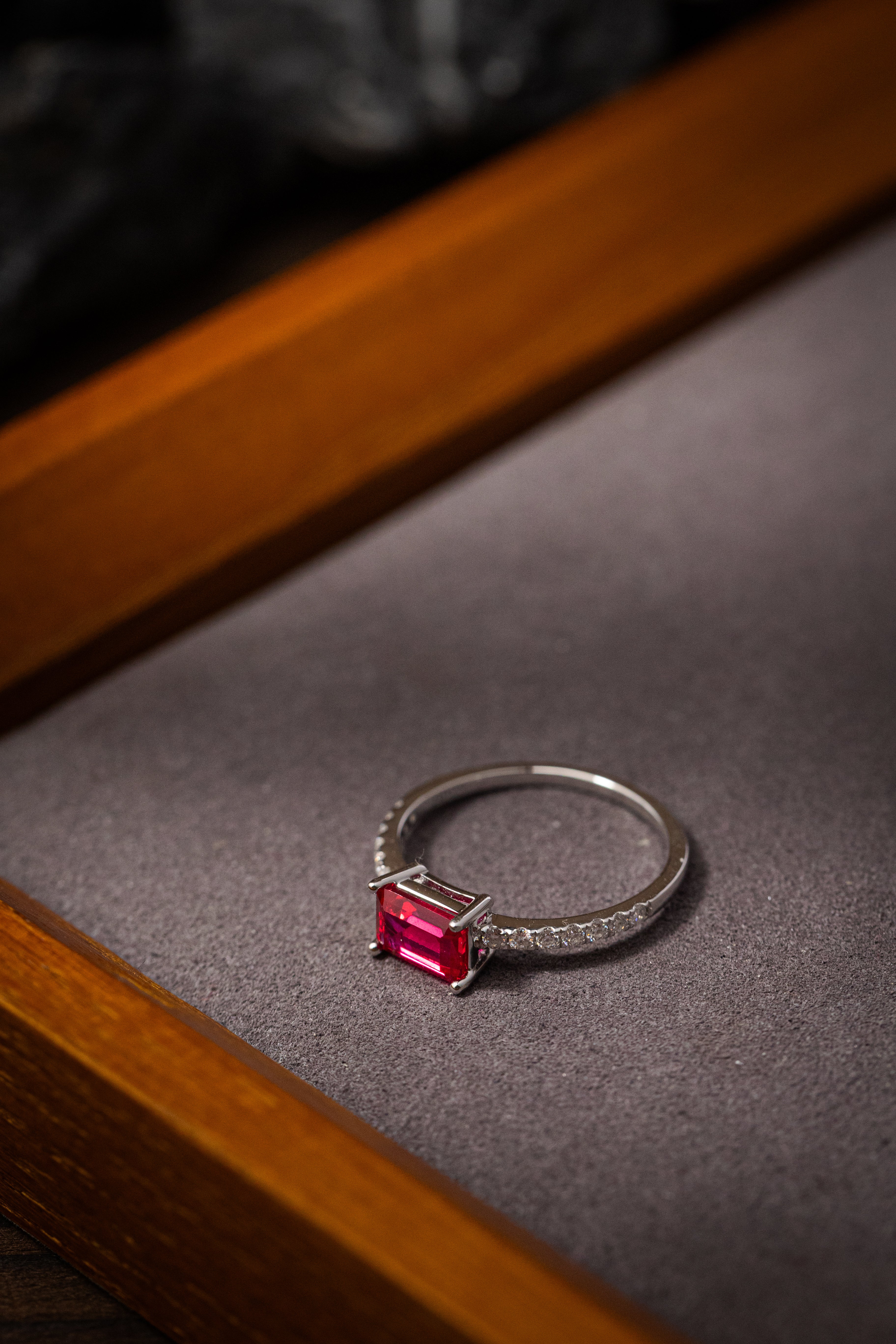 Nysera Pigeon Ruby Octagon Ring