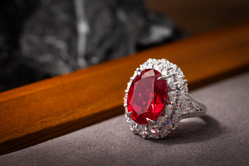 Nysera Pigeon Ruby Oval Ring