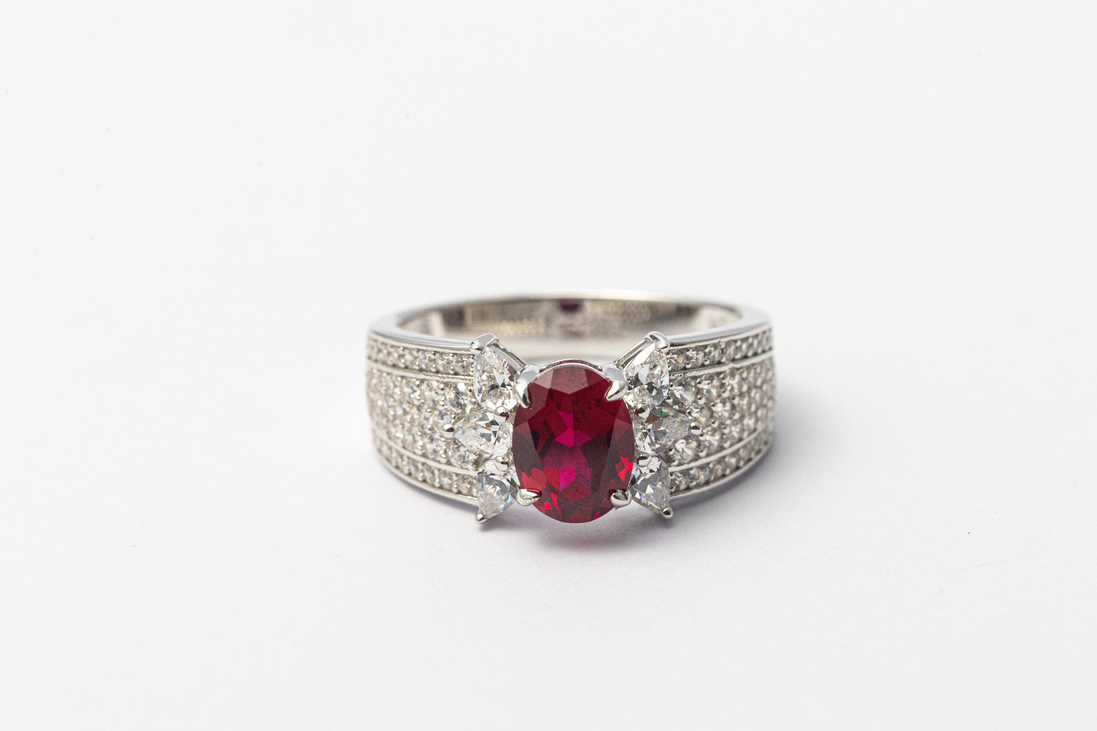 Nysera Pigeon Ruby Oval Ring