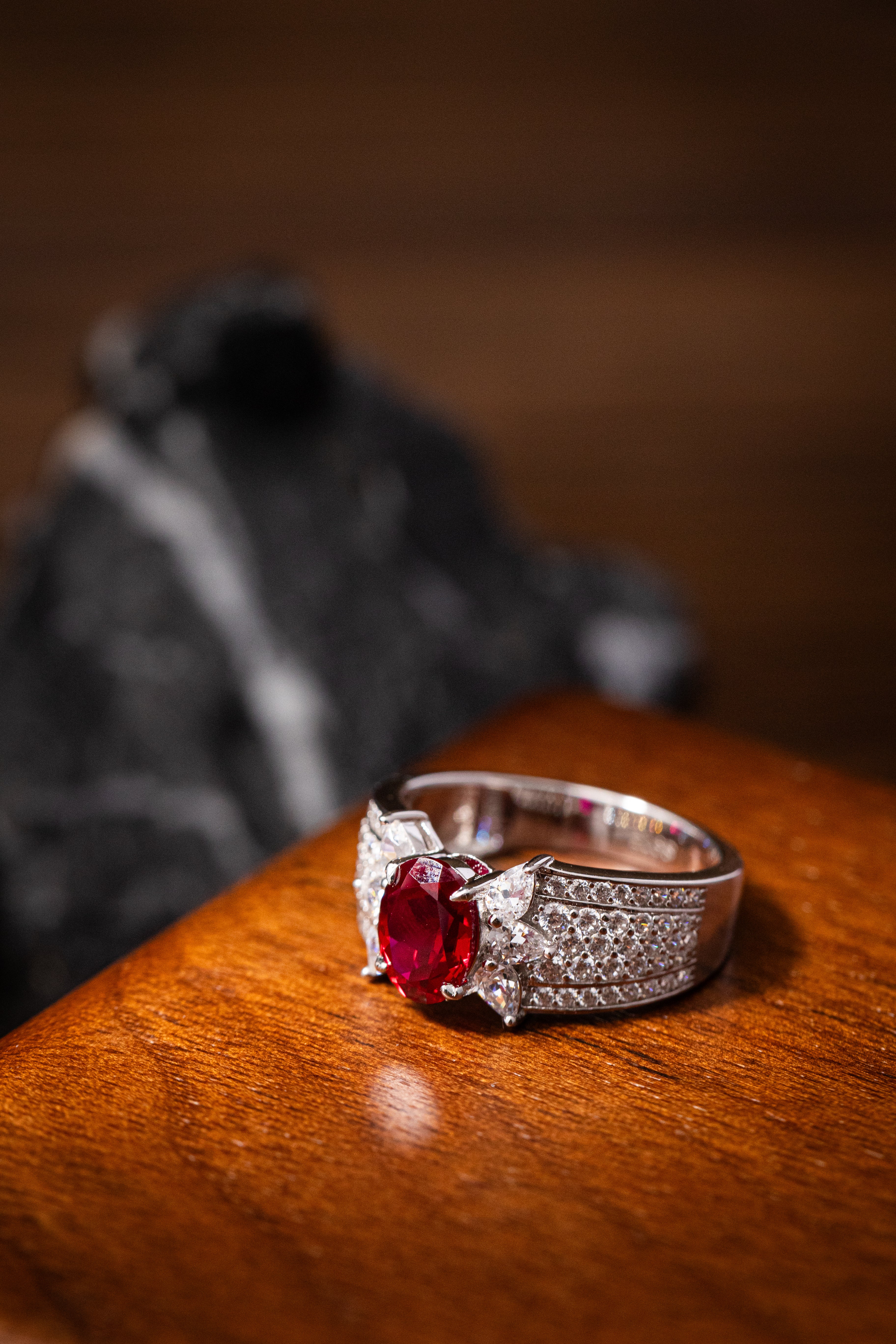 Nysera Pigeon Ruby Oval Ring