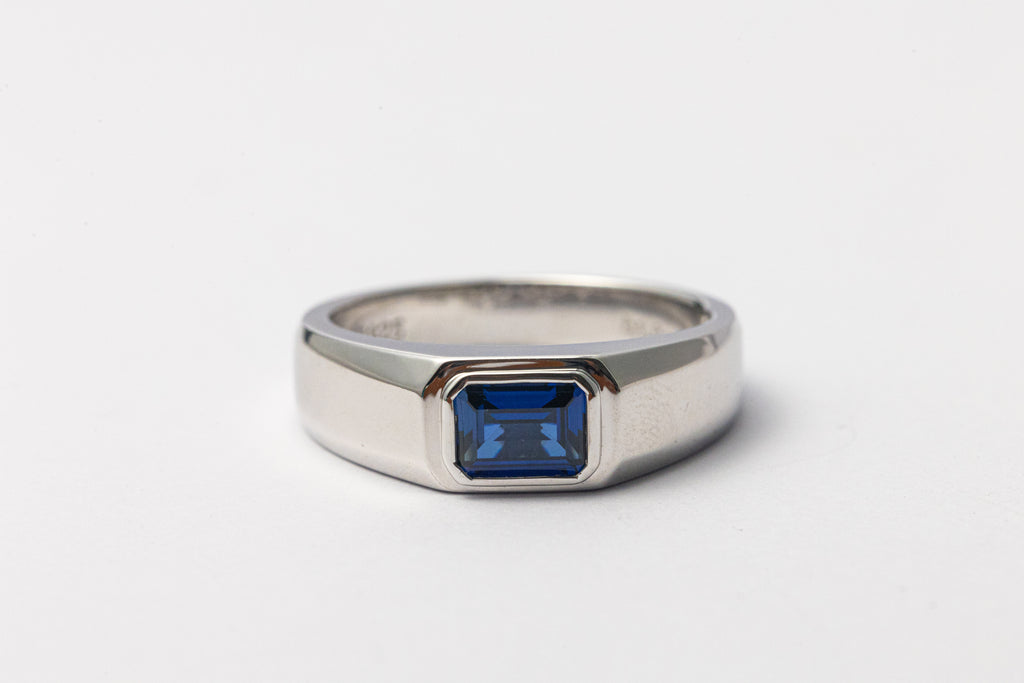 Nysera Royal Blue Sapphire Octagon Ring