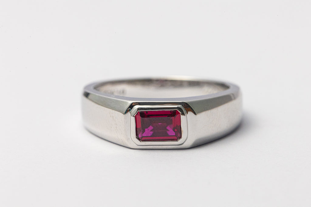 Nysera Pigeon Ruby Octagon Ring