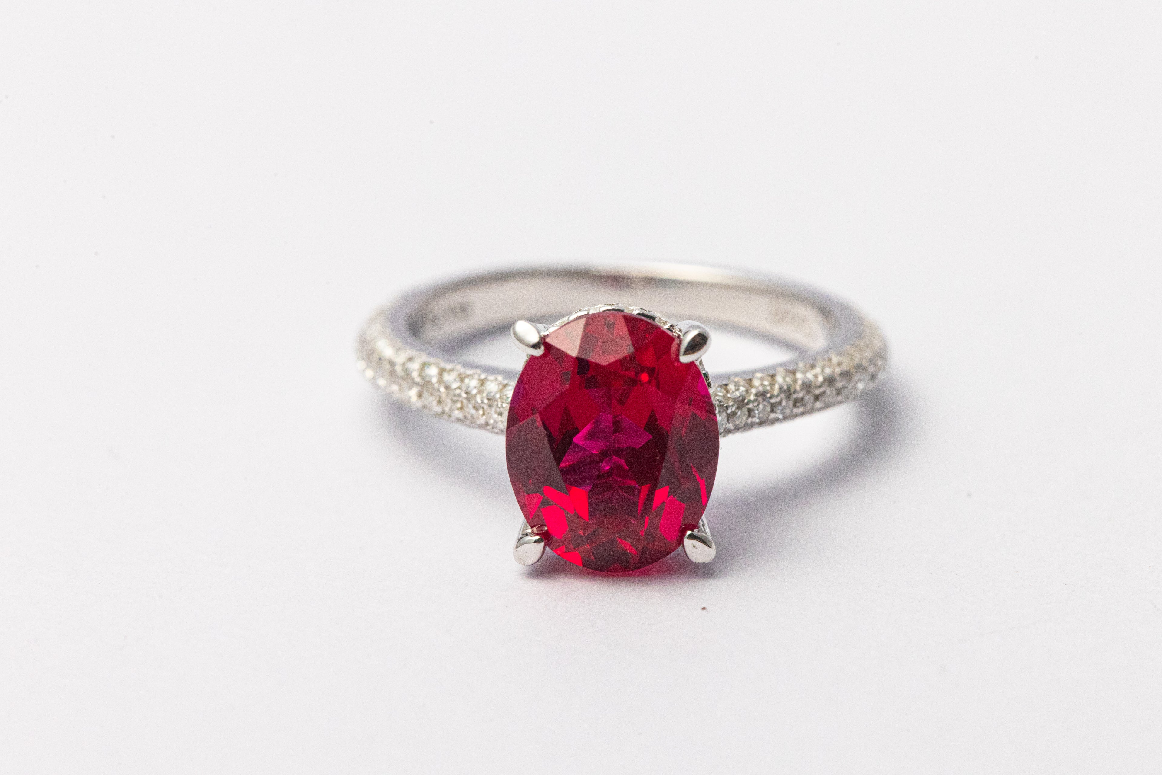 Nysera Pigeon Ruby Oval Ring