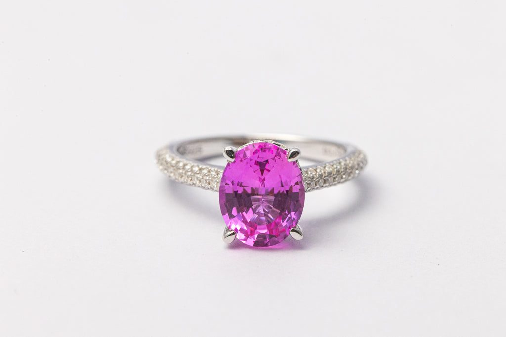 Nysera Fairy Pink Sapphire Oval Ring