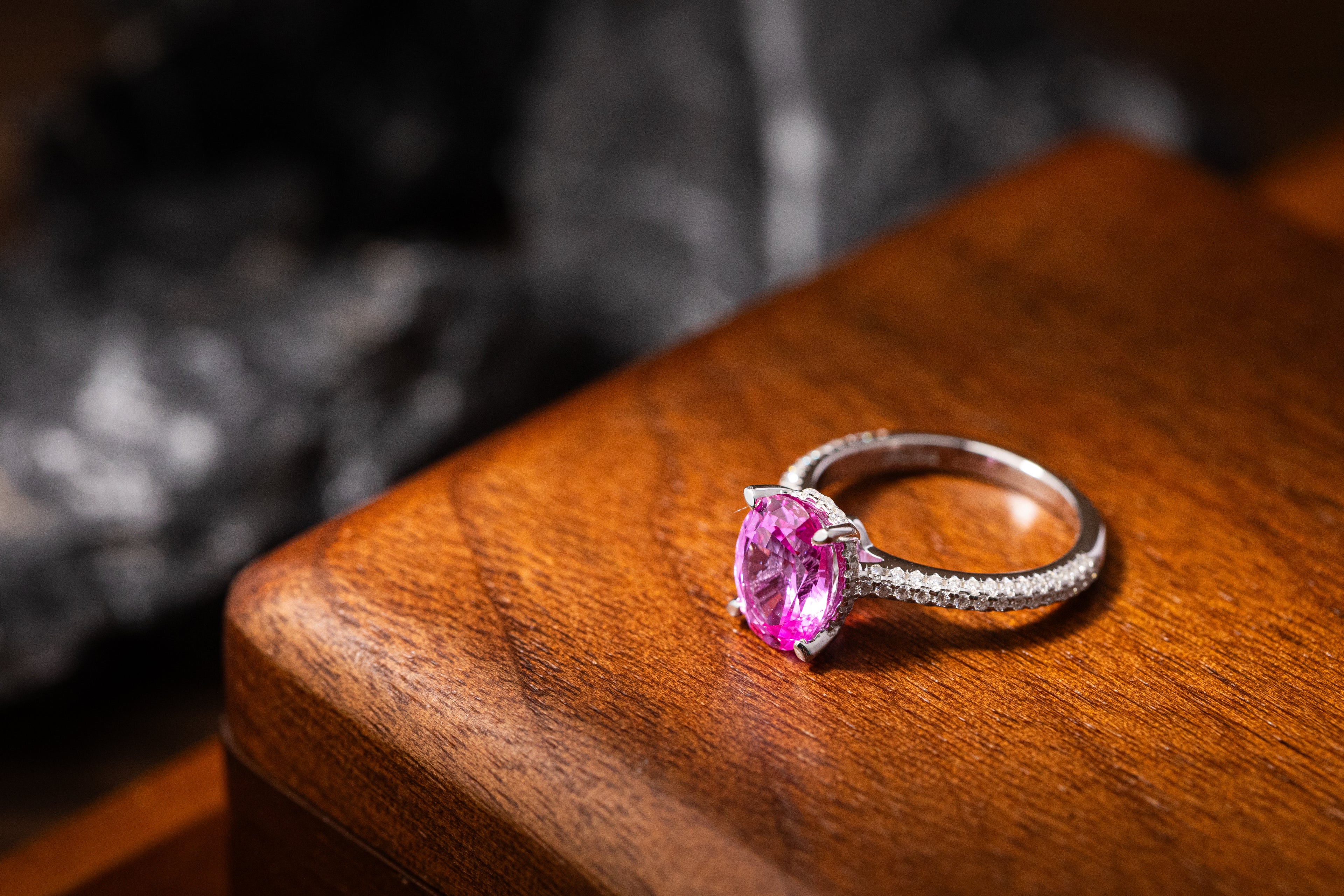 Nysera Fairy Pink Sapphire Oval Ring