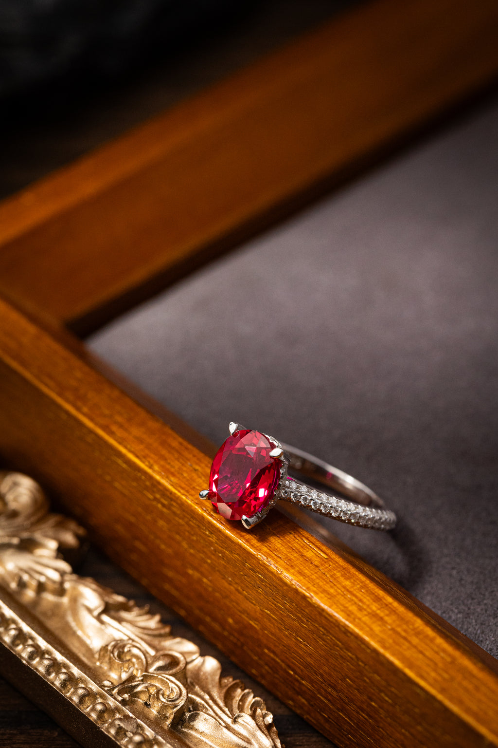 Nysera Pigeon Ruby Oval Ring