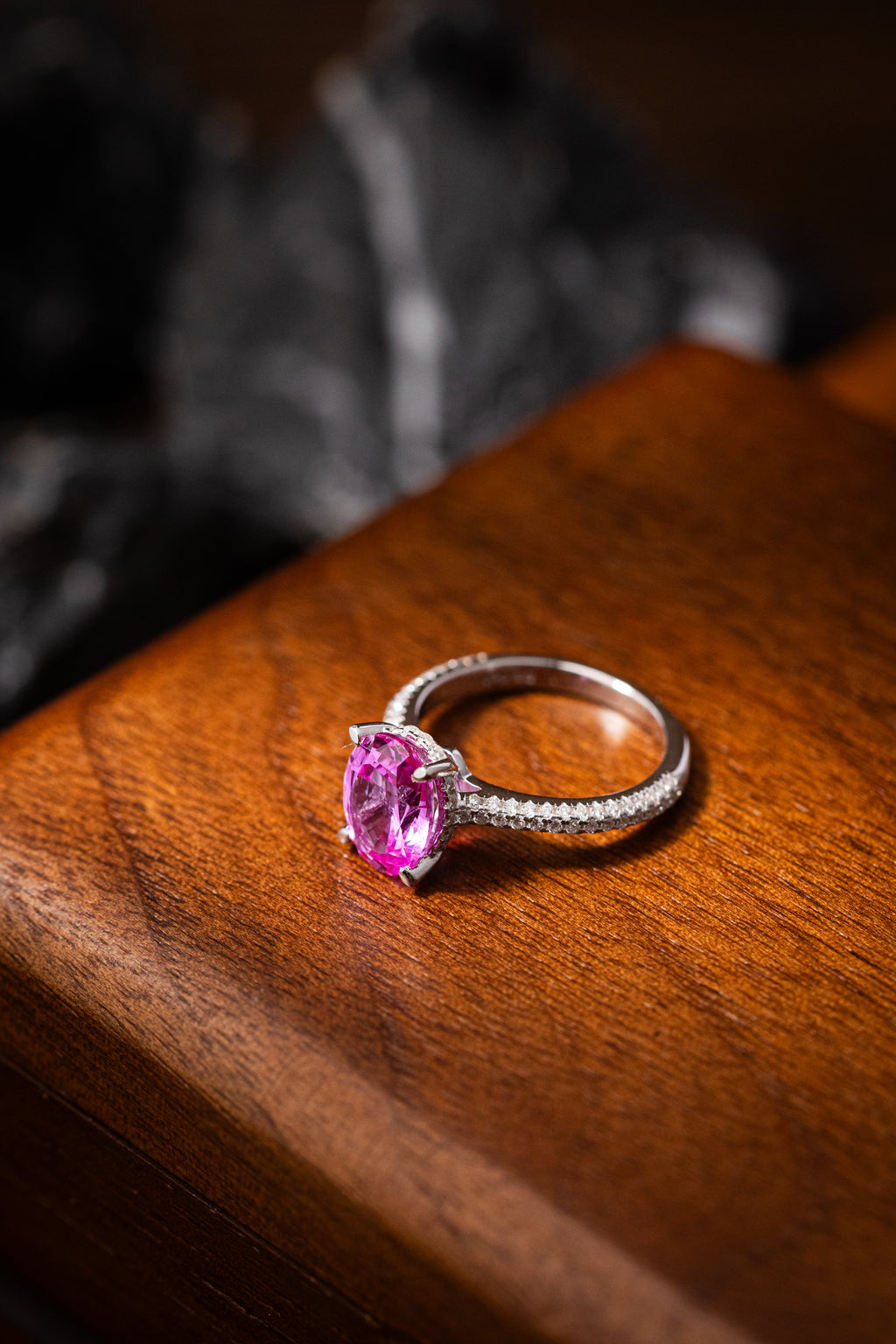 Nysera Fairy Pink Sapphire Oval Ring
