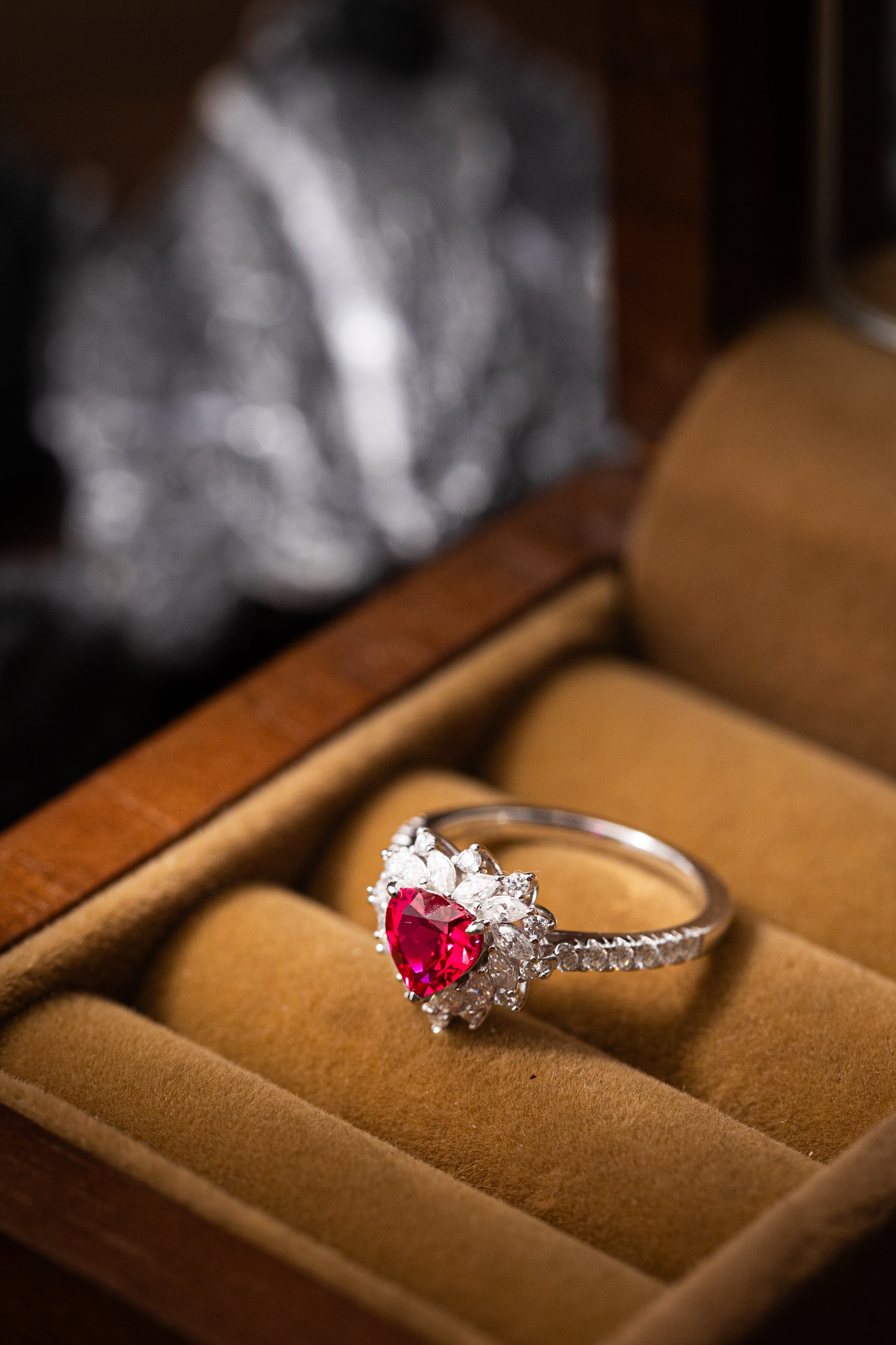 Nysera Pigeon Ruby Heart Ring