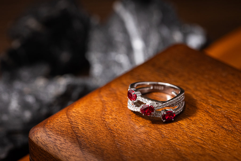 Nysera Pigeon Ruby Oval Ring