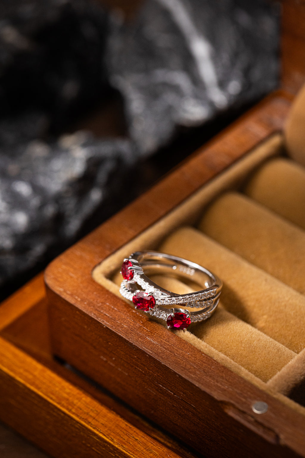 Nysera Pigeon Ruby Oval Ring
