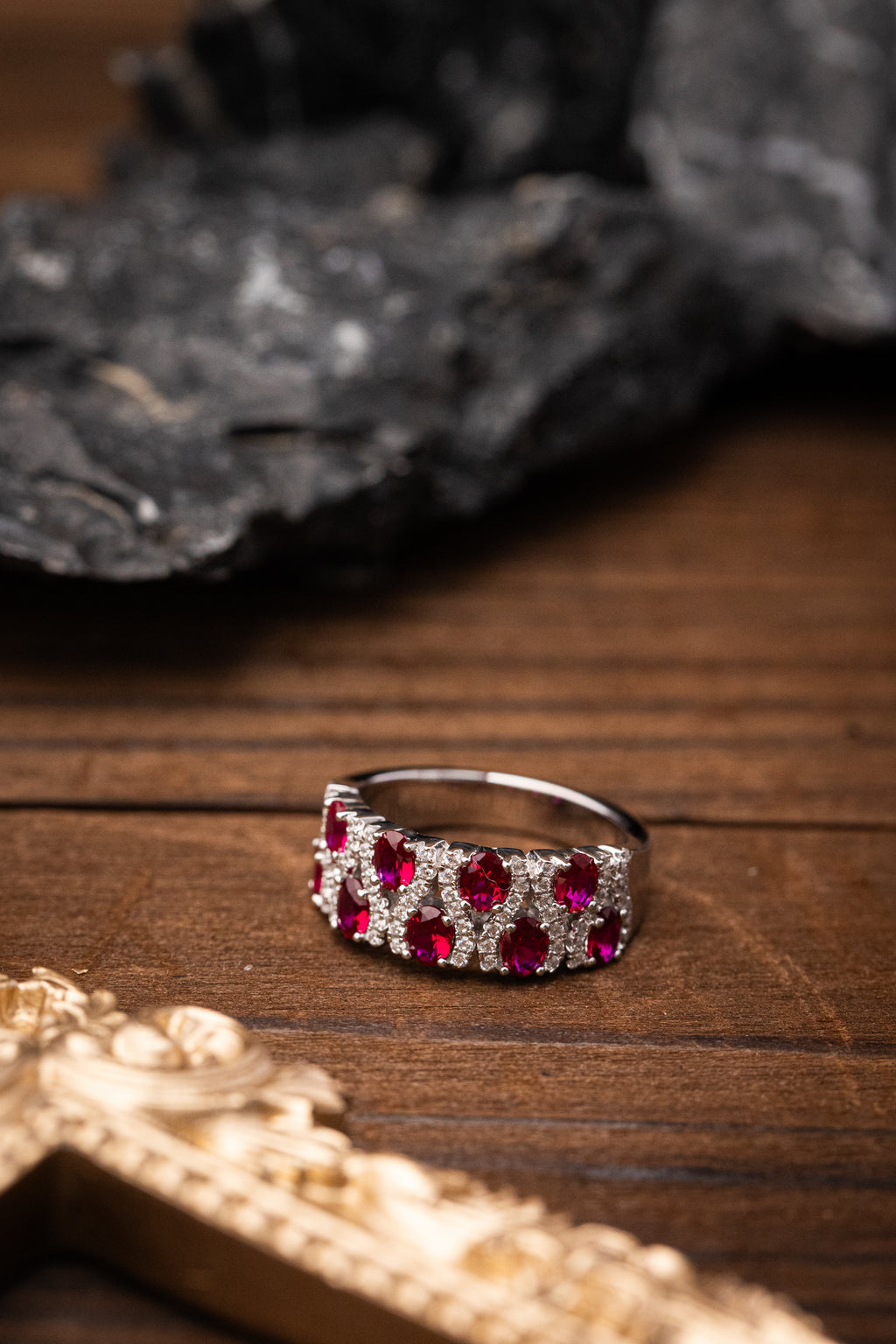 Nysera Pigeon Ruby Oval Ring