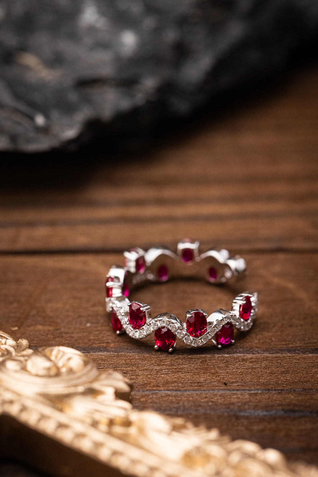 Nysera Pigeon Ruby Oval Ring