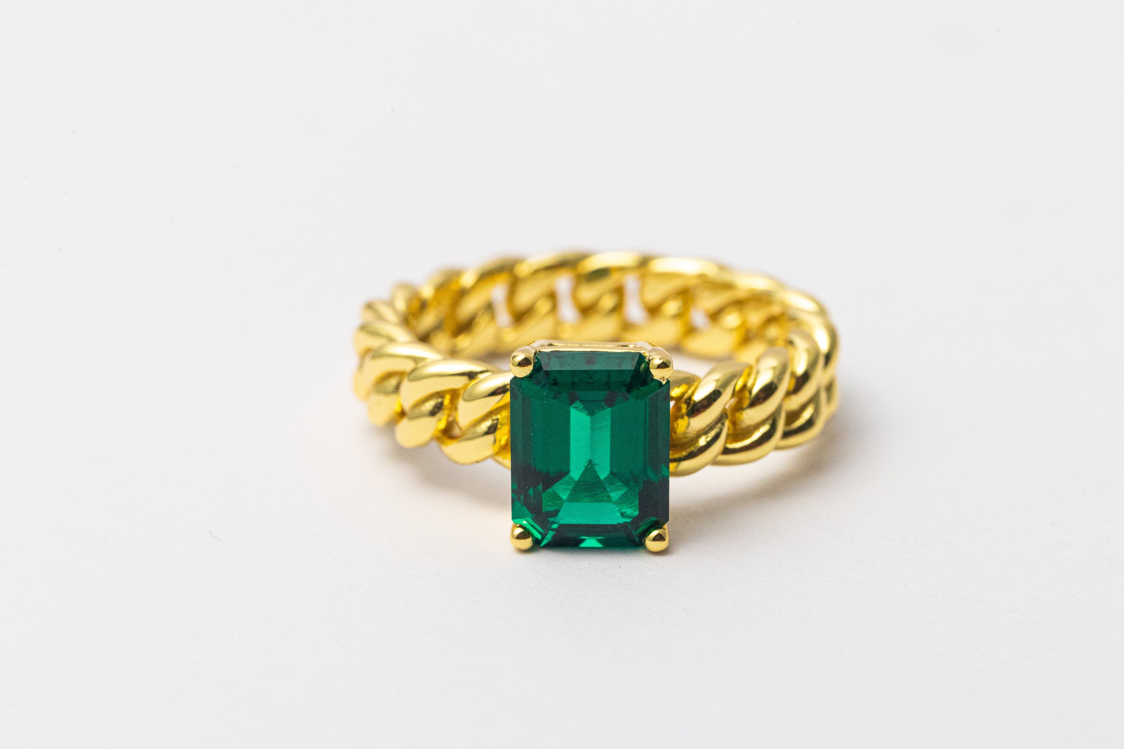 Nysera Muzo Emerald Octagon Ring